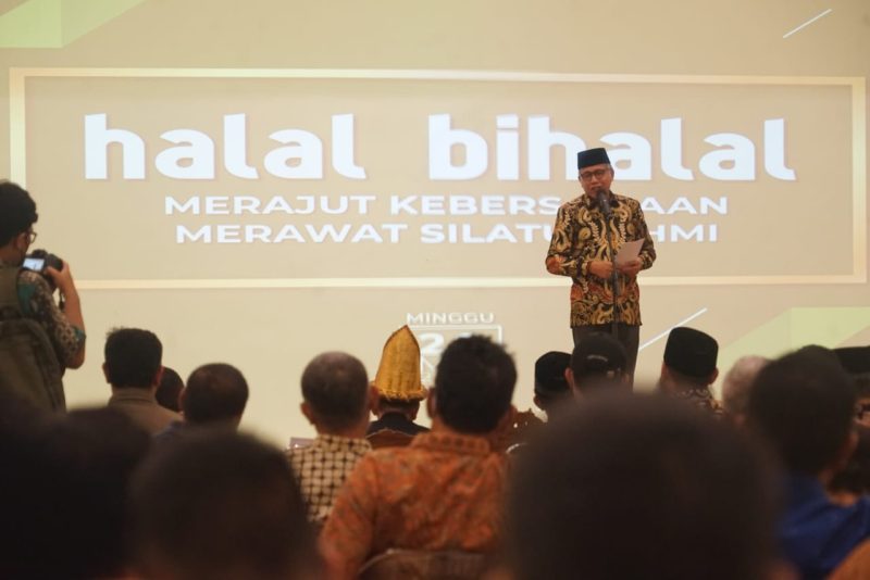 Foto: Gubernur Aceh, Nova Iriansyah saat memberikan sambutan pada acara Halal Bihalal KTR Surabaya, di Surabaya, Minggu, 29 Mei 2022. (Foto: Humas BPPA)
