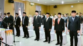 Pelantikan Pejabat Pimpinan Tinggi Pratama di Lingkungan Pemerintah Kabupaten Bireuen, Kami, 2 April 2026.