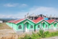 Rumah hunian sementara bantuan Dompet dhuafa untuk Korban banjir Pidie Jaya , Depan kantor pengadilan Negeri, Komplek perkantoran Cot Trieng, Meureudu, 20/4/2026. Foto / Muhammad Rissan 