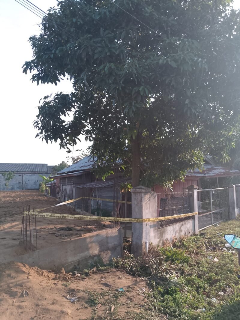 Lokasi Penemuan Manyat Laki-Laki di Desa Blang Mee Barat, Kecamatan Jeunieb, Bireuen.