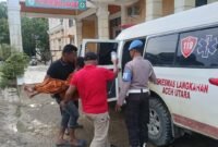 Korban Khalis Multazan (9) saat di rujuk ke Rumah Sakit Umum Derah Cut Mutia. Foto : Ist