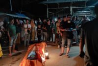 Proses Evakuasi Mayat Mengapung di Sungai Peusangan, Bireuen, Senin, 13 April 2026. Foto : Ist