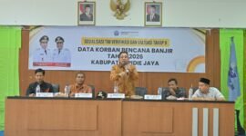 Bupati Pidie Jaya, Sibral Malasyi, pada sosialisasi verifikasi dan validasi tahap kedua II korban bencana, Rabu, 7 Mei 2026. Foto : Ist