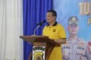 Kapolres Pidie Jaya, AKBP Ahmad Faisal Pasaribu, S.H., S.I.K., M.H, saat membuka turnamen Badminton Piala Kapolres Ke III di Gedung Tgk. Chik Pante Geulima, Gampong Manyang Cut, Kecamatan Meureudu, Kamis, 25 Juni 2026. Foto : Ist